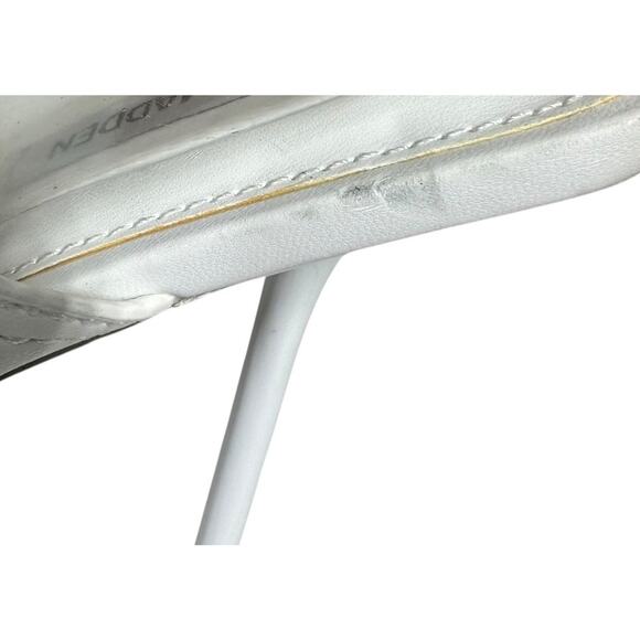 Steve Madden Joyous Y2K White Double Buckle High Heel Stiletto Sandals Size 7.5 - Picture 6 of 14